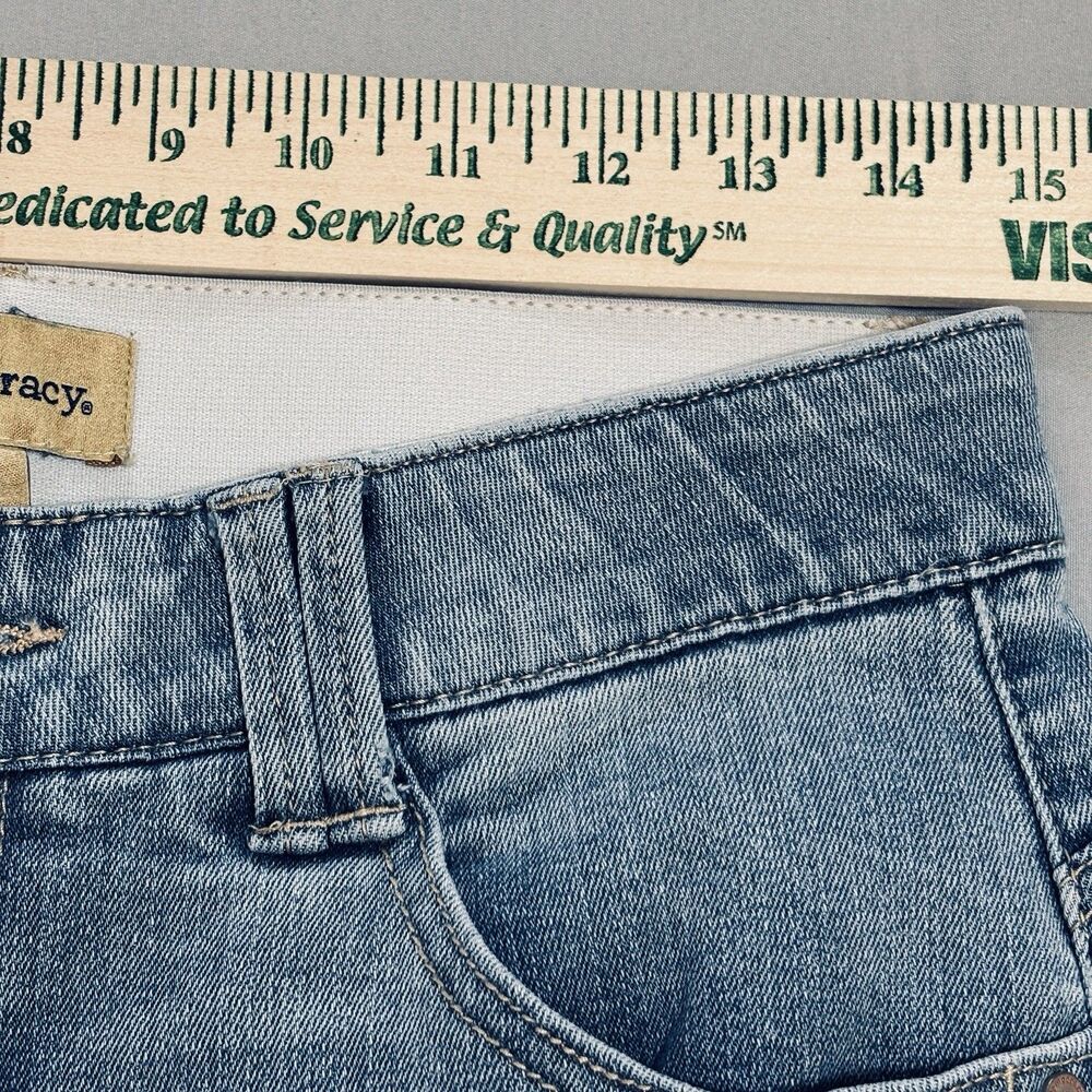 Democracy Ab Technology Bootcut Jeans Sz 8 Blue Light Wash Y2K Stretch - Picture 4 of 8